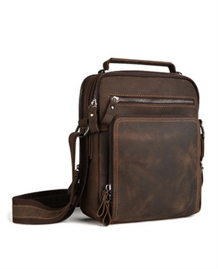 Bolso Bandolera de Cuero Genui - Leather Backpack Vintage reseña y precio