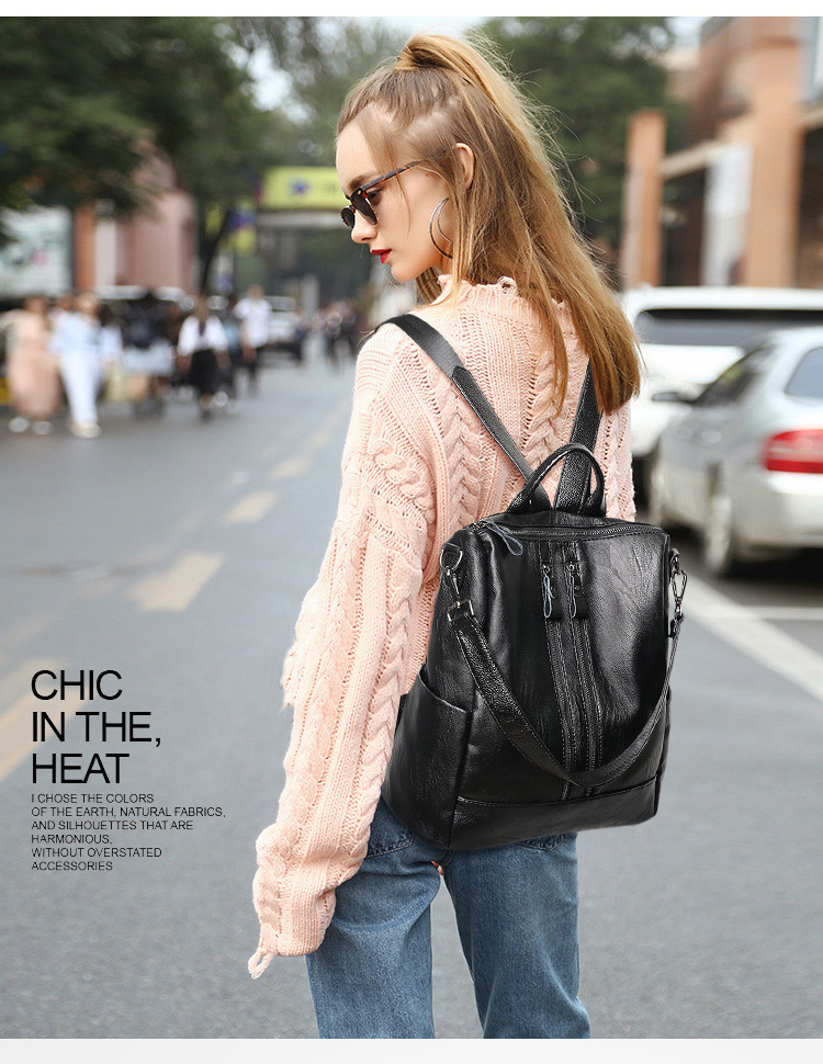 Mochila escolar de cuero suave - Canvas Backpack Casual reseña y precio