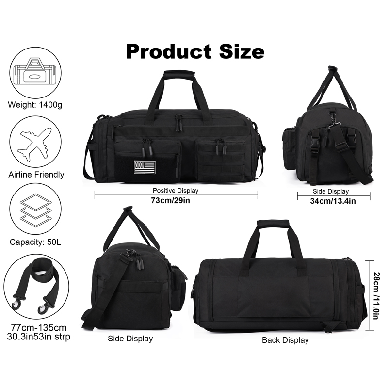 LHI 50L 3 en 1 bolsa de lona d - Urban Backpack Tactical reseña y precio